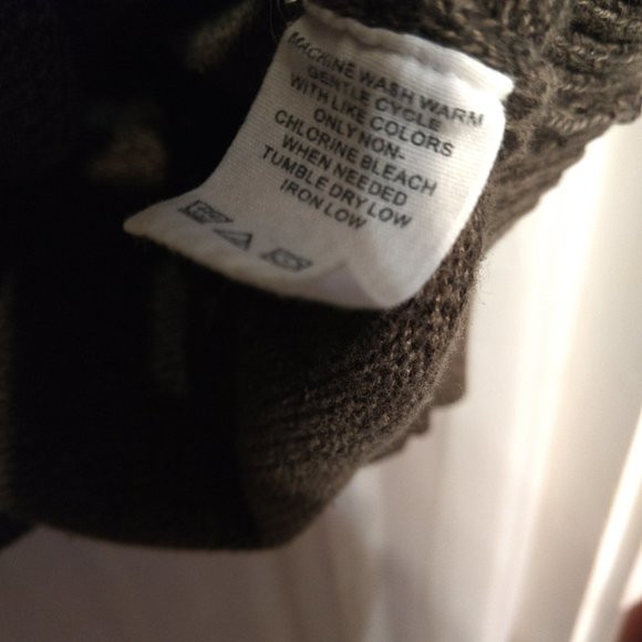 Cotton Sweater 1/3 Zip High Neck w/ Faux Sherpa - Picture 8 of 8